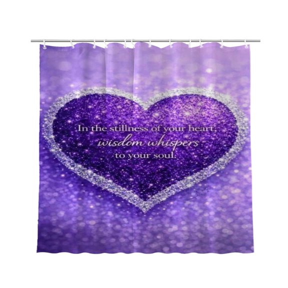 Spiritual Wisdom Quote Waterproof Polyester Shower Curtain 72 x 72 Inch