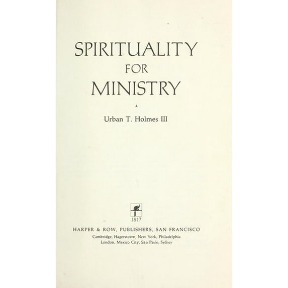 Pre-Owned Spirituality for Ministry (Hardcover) 0060640081 9780060640088