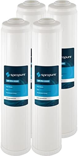 SpiroPure 20x4.5 Polyphosphate Water Filter, Anti-Scale Filter 20 Inch BB, Hard Water Filter ...