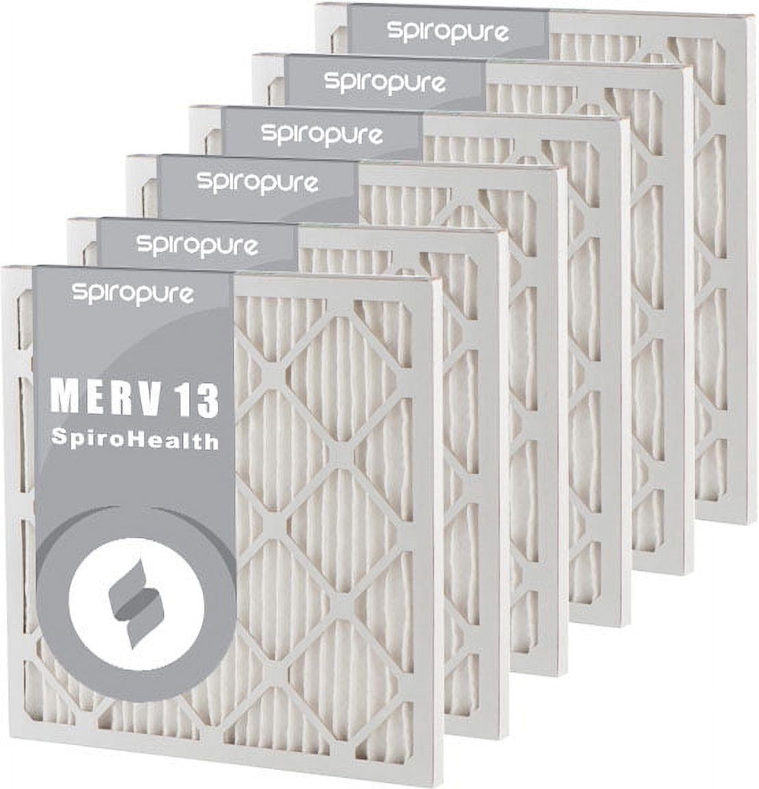 SpiroPure 9x11x1 MERV 13 Pleated Filter Air Filters Made in USA (6