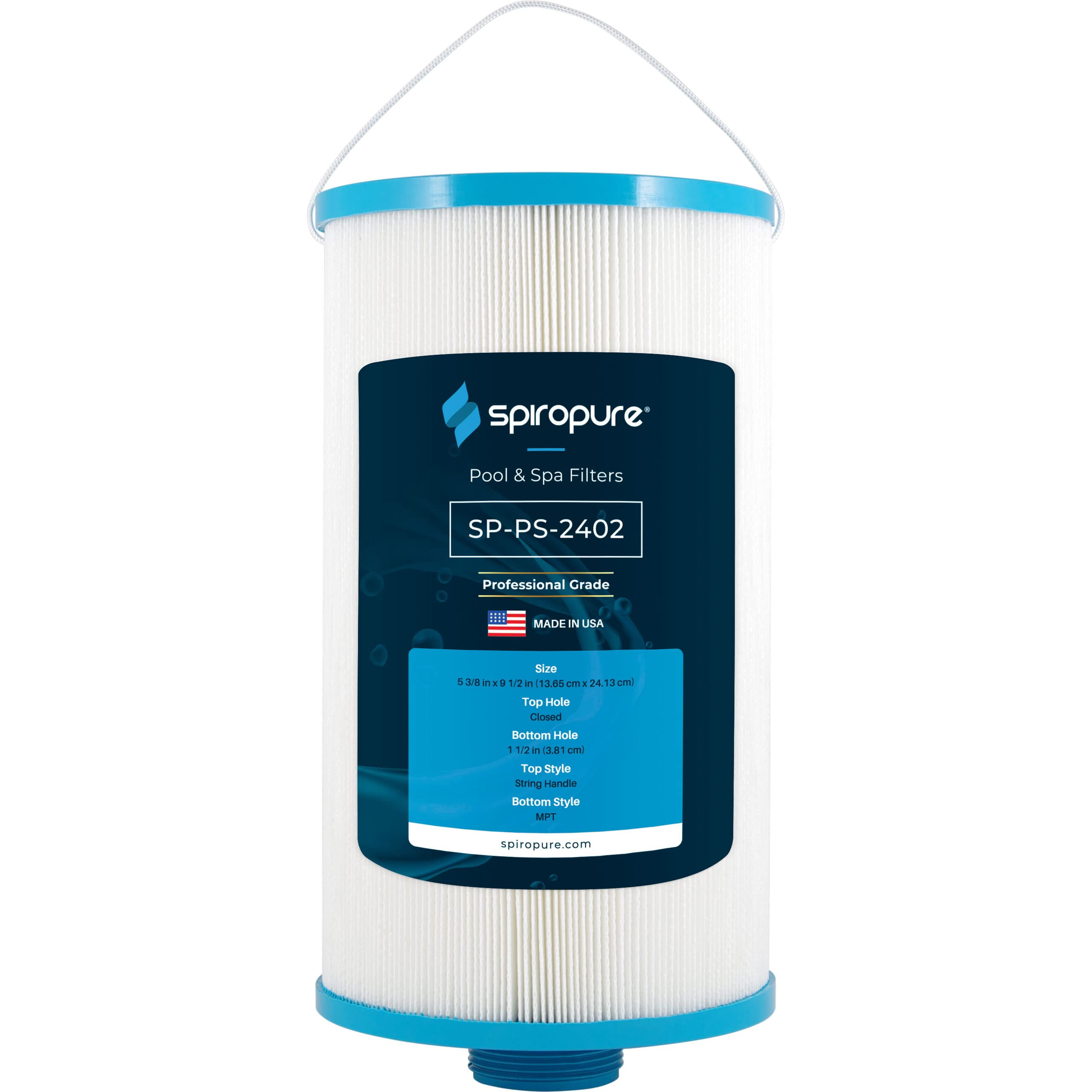 SpiroPure Replacement for AquaTerra 303279 78460 Filbur FC-2402 Unicel 5CH-37 Pleatco PFF42TC-P4 Watkins ACT-50SQFLTR LSX1057 Hot Tub Spa Pool Replacement Cartridge