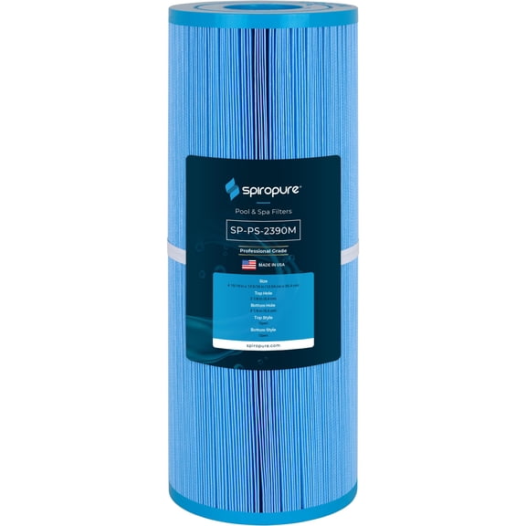 SpiroPure Replacement for Jacuzzi 373045 Filbur FC-2390 FC-2390M Unicel C-4950 Pleatco PRB50-IN PRB50-IN-M Waterway 817-5000 Blue Media Hot Tub Spa Pool Cartridge