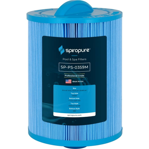 SpiroPure Replacement for Pleatco PWW50P3 PWW50 Filbur FC-0359 FC-0359M Unicel 6CH-940 6CH-940AM Waterway 817-0050 Blue Media Hot Tub Spa Pool Replacement Cartridge