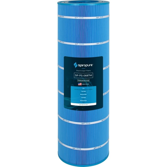 SpiroPure Replacement for Unicel C-9415 Pentair CCRP150 R173216 CC150 Pleatco PAP150 ULTRA-C4 Filbur FC-0687 Sta-Rite PXCRP 150 Blue Media Hot Tub Spa Pool Cartridge