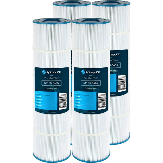 SpiroPure Replacement for Jandy CL 340 R0554500 Pleatco PJAN85 Unicel C-7459 Filbur FC-0800 Hot Tub Spa Pool Filter Replacement Cartridge (Case of 4)