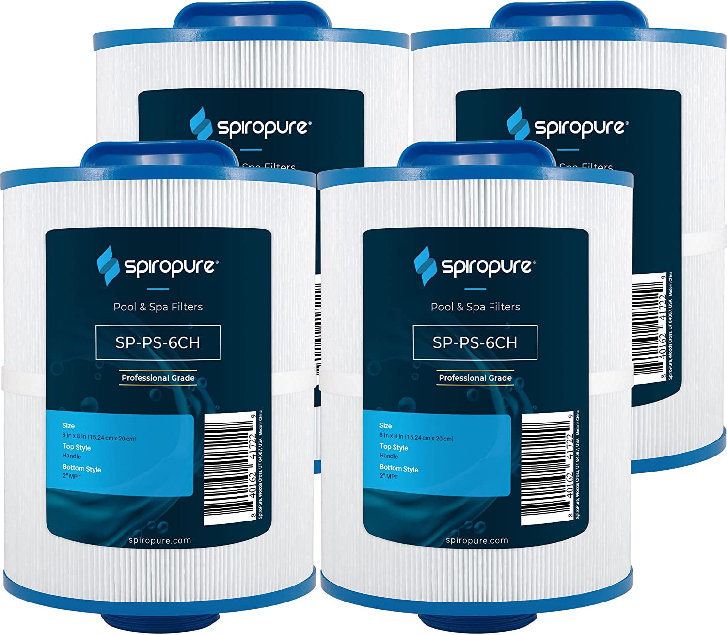 SpiroPure Replacement for Unicel 6CH-352 Artesian 06-0014-12 Hot Tub Spa Pool Replacement Cartridge (Pack of 4)