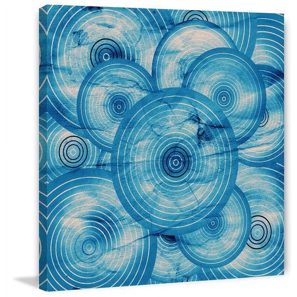 "Spiroblue" Painting Print on Wrapped Canvas