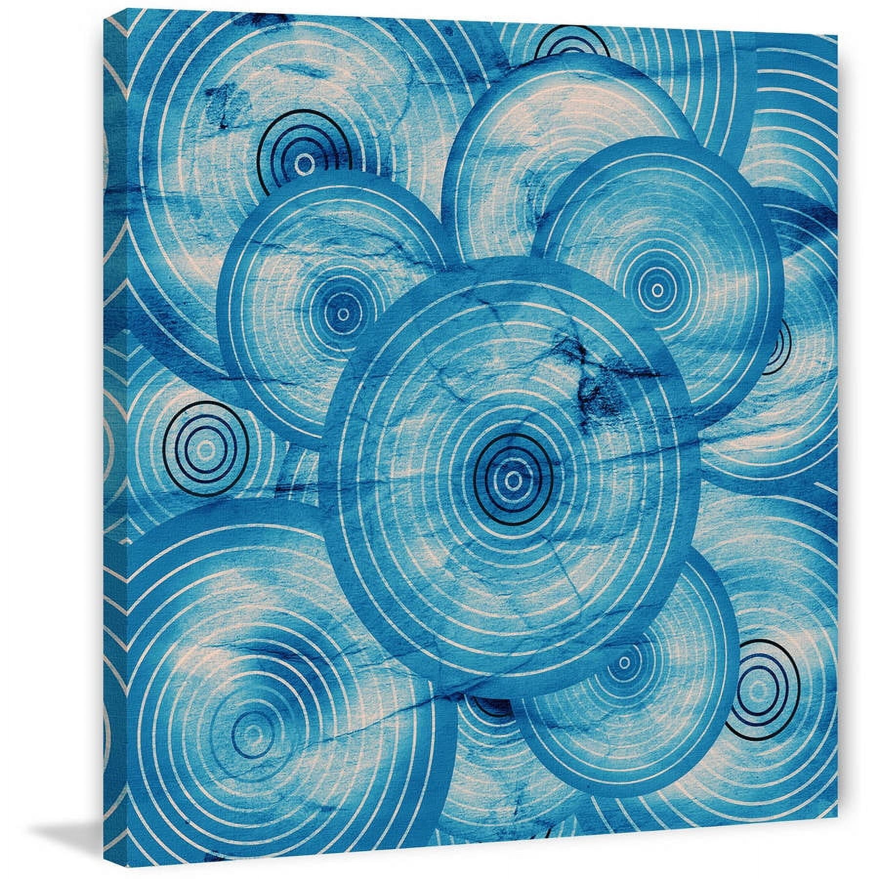 "Spiroblue" Painting Print on Wrapped Canvas