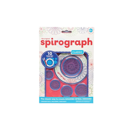 Spirograph 10 Piece Set - Classic | Create Endless Designs | Fun Drawing Set | Create Beautiful & Unusual Patterns | Great Arts & Crafts Activity | for Ages 6+