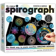 Spirograph Craft Activity Drawing Kit Scratch & Shimmer Create Colorful Paper Art with Glitter