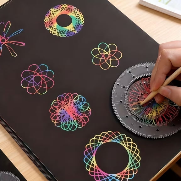 Spirograph Drawing Kit 32pcs Geometric Art Set for Kids Ages 4+ Creative Toy