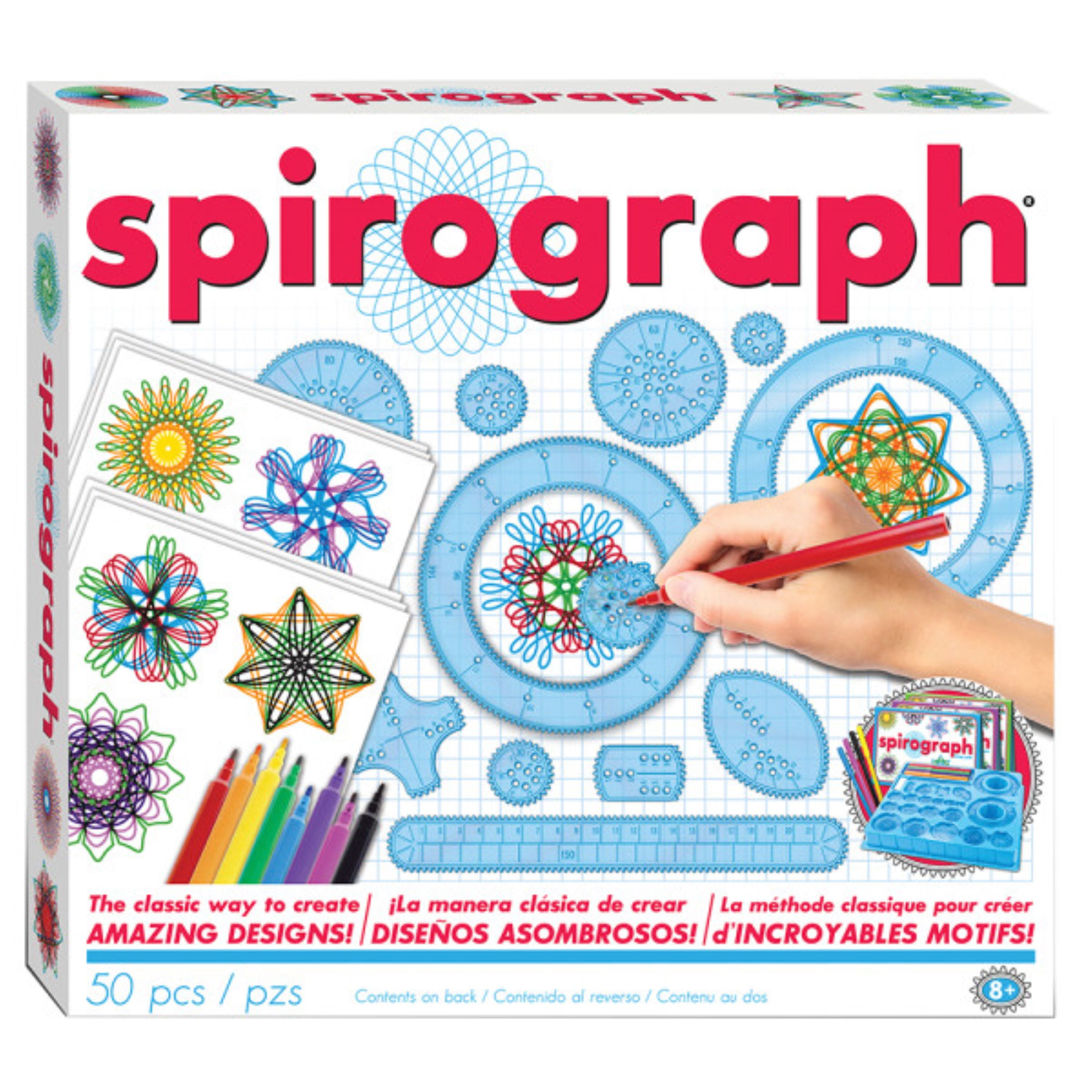 Spirograph Drawing Kit w/ Markers Bi-Lingual