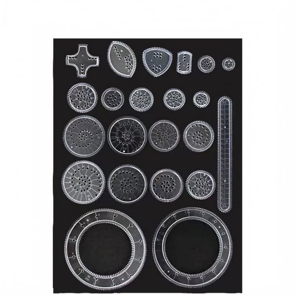 Spirograph Drawing Set, 22 Pcs Educational Multi-Functional Spiral Art Ruler Kit, Elementary Students School Poster Template Supplies, Creative Geometric Pattern Drawing Craft Tool For Child