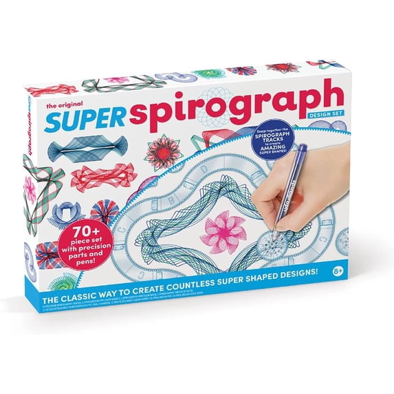 Spirograph Super Set –Arts and Crafts, Kids Toys, Art Supplies, Craft Supplies, Drawing Kit, Spiral Art, Classic Gear Design Kit, Case, Pens, Design Sheet Included, Ages 8+