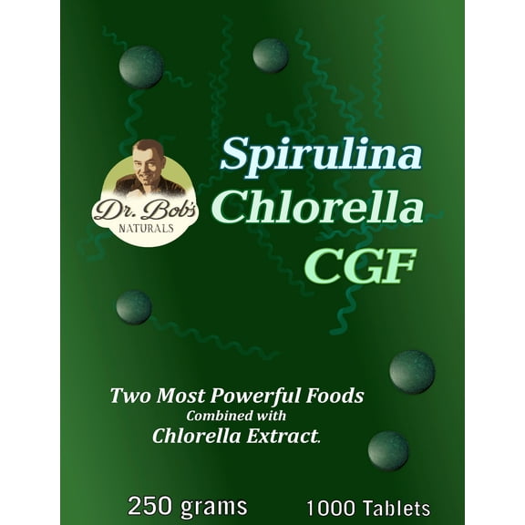 Spirulina, Chlorella, CGF Tablets - 45/45/10 Blend