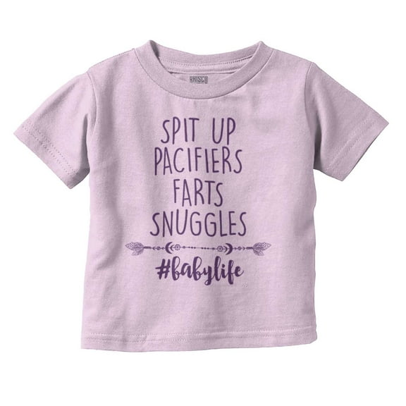 Spit Up Pacifier Snuggle Babies Life Youth T Shirt Tee Girls Infant Toddler Brisco Brands 12M
