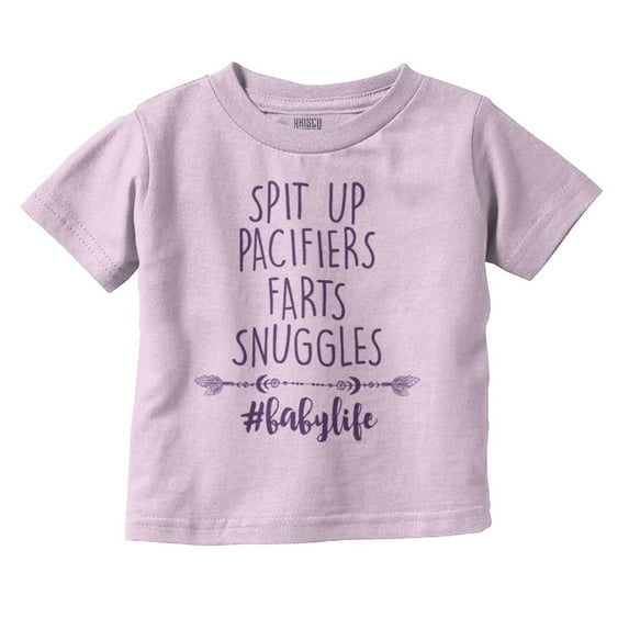 Spit Up Pacifier Snuggle Babies Life Youth T Shirt Tee Girls Infant Toddler Brisco Brands 2T