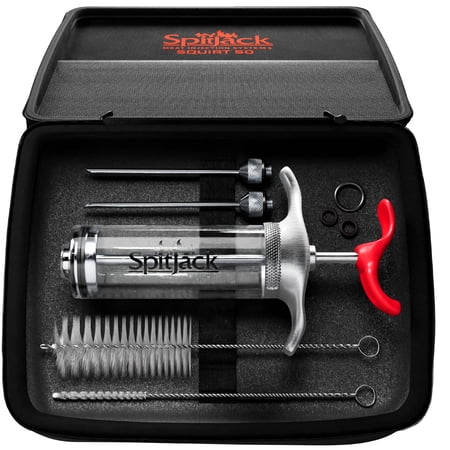 SpitJack SQUIRT 50 Meat Injector Kit with Case and Two Needles, 50ml Syringe