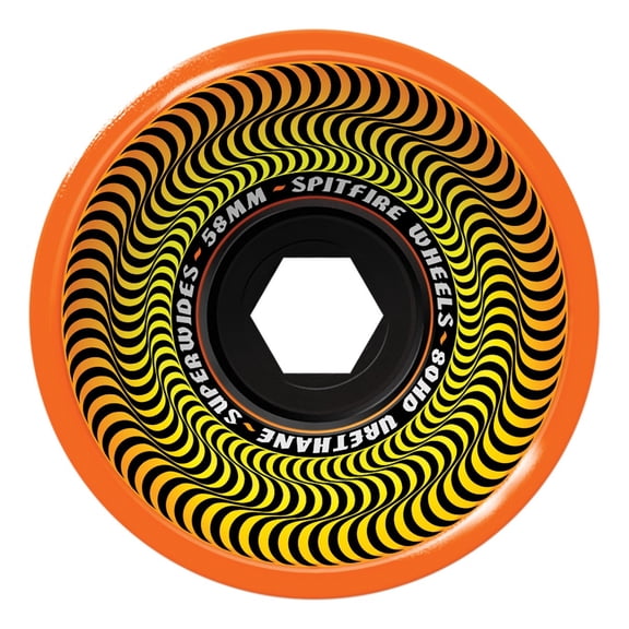 Spitfire 80Hd Superwide Skateboard Wheels 80a 58mm Orange