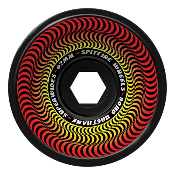 Spitfire 80Hd Superwide Skateboard Wheels 80a 62mm Black