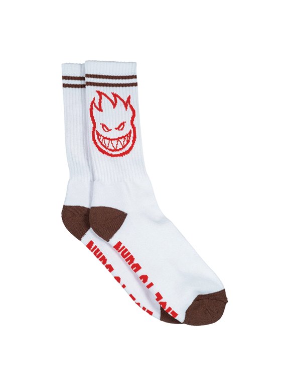 Bighead Crew White/Burgundy/Red Socks (1 Pair)