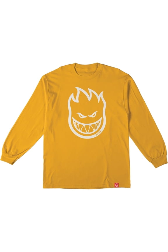Bighead Long Sleeve Shirt Small Gold/White