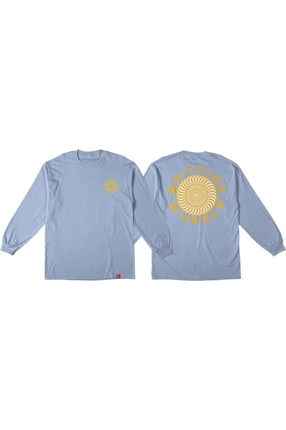 Classic 87 Swirl Fill Long Sleeve Small Light Blue/Yellow/White
