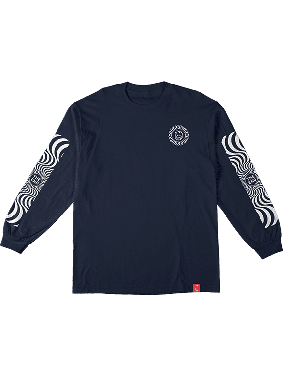 Classic Swrl Sleeve Ls M-Navy/Wht