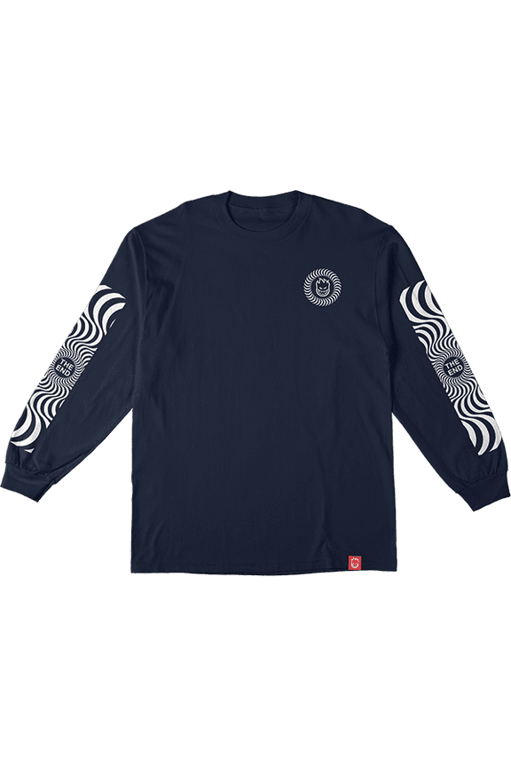 Classic Swrl Sleeve Ls M-Navy/Wht
