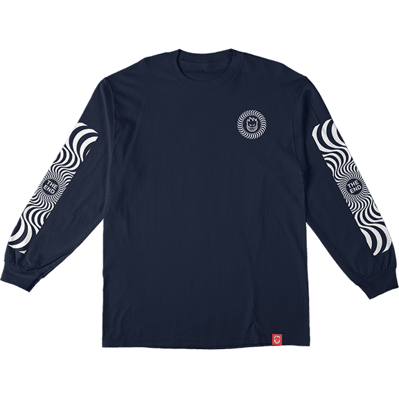 Spitfire Classic Swrl Sleeve Ls S-Navy/Wht