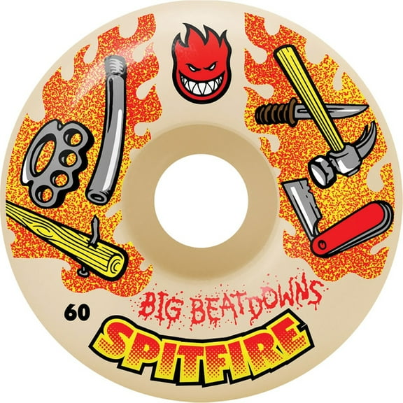 Spitfire F4 Classic Big Beatdown Skateboard Wheels 99a 60mm Natural