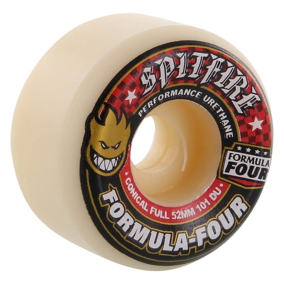 Spitfire F4 Conical Skateboard Wheels 101a 54mm White/Red
