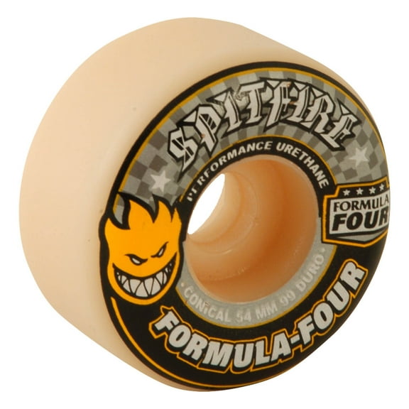 Spitfire F4 Conical Skateboard Wheels 99a 54mm White/Yellow/Black