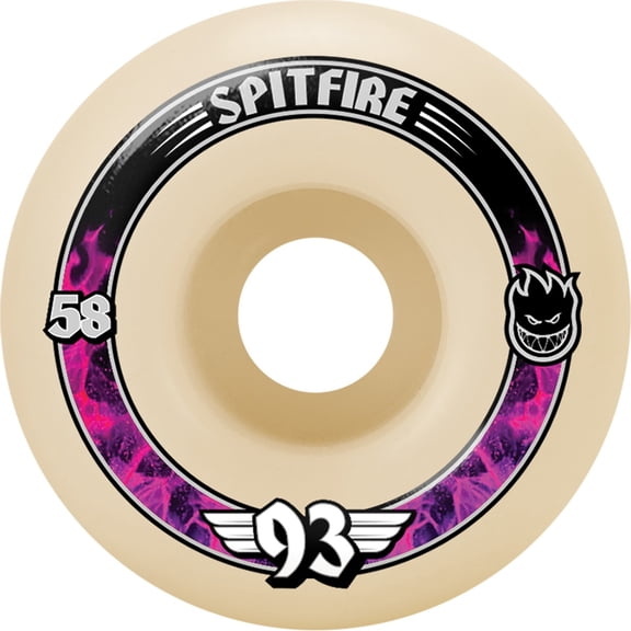 Spitfire F4 Radial Skateboard Wheels 93a 58mm Natural