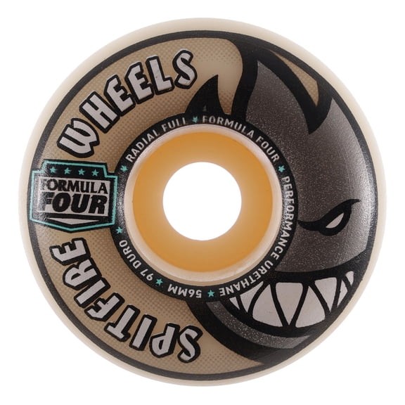 Spitfire F4 Radial Skateboard Wheels 97a 56mm Natural