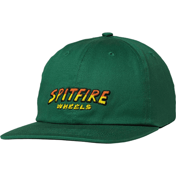 Spitfire Hell Hounds Script Strapback Skate HAT - Adjustable Dk.Green