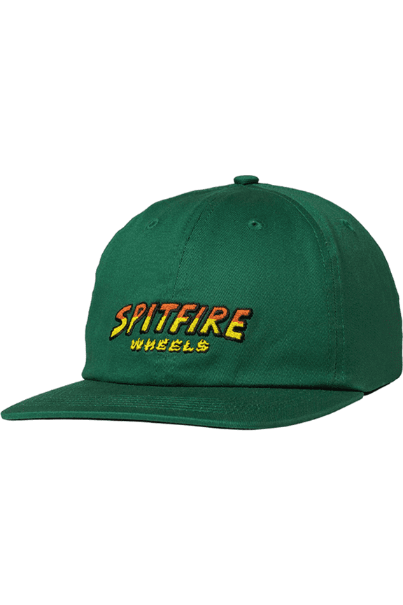 Hell Hounds Script Strapback Skate HAT - Adjustable Dk.Green