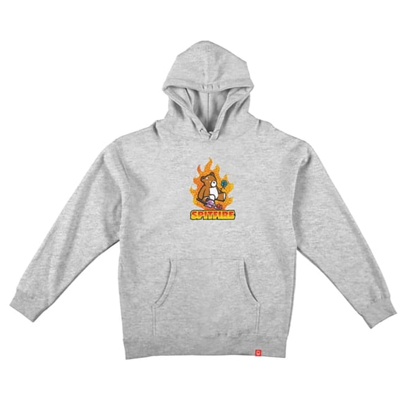 Spitfire Lil Beatdowns Hoodie Sweatshirt Medium Heather Grey