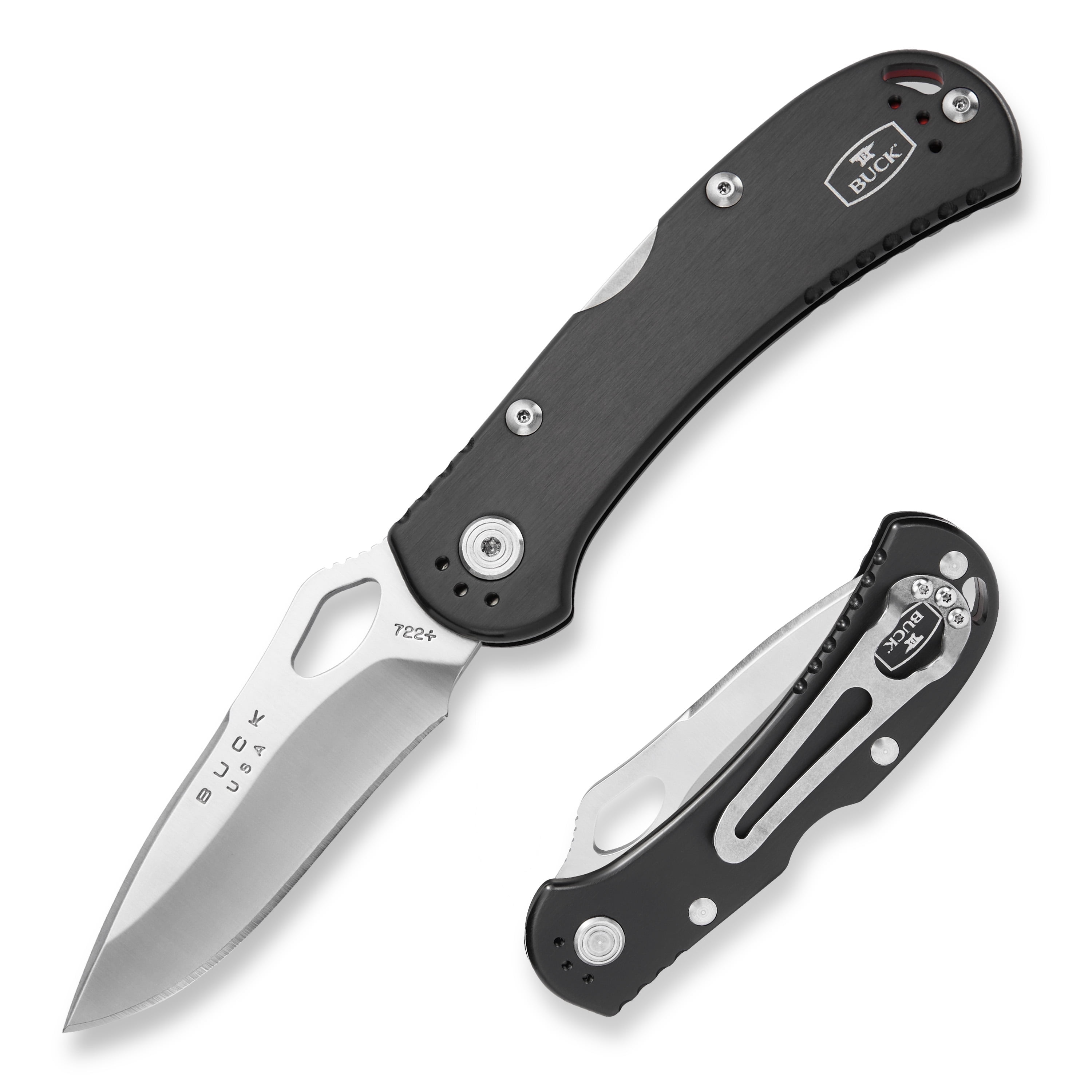 Spitfire Lockback Black with Belt Clip, 3.25