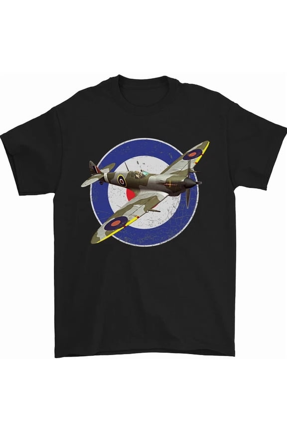 Spitfire Mod Raf Wwii Fighter Plane British Mens S-5XL T-Shirt