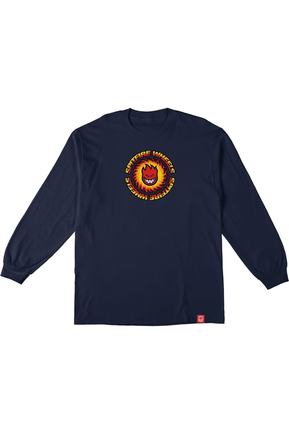 Original Fireball Long Sleeve Shirt Small Navy/Red