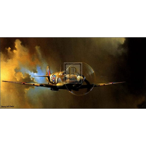 Spitfire Poster Print by Barrie A F Clark (16 x 12)