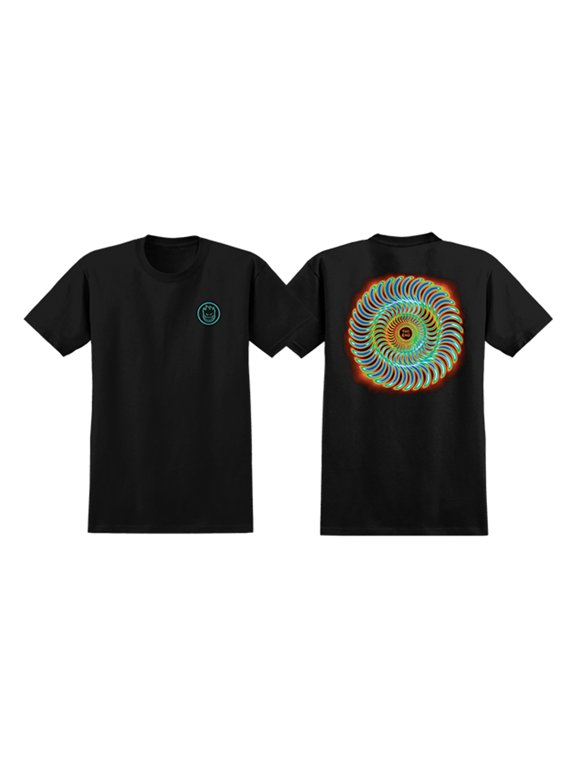 Radioactive Classic Swirl Black Short Sleeve T-Shirt S