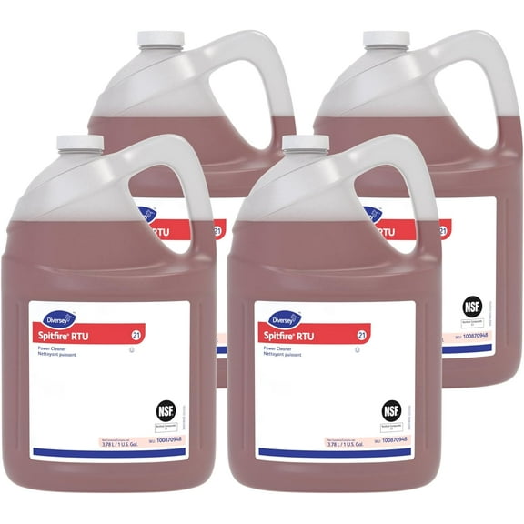 Spitfire SC 100870948 RTU Liquid Power All-Purpose Cleaner, Heavy Duty Degreaser for Shops & Kitchens, Pine Scent, Ready-to-Use Refill, 1-Gallon (Pack of 4)-32 Fl Oz (Pack of 4)