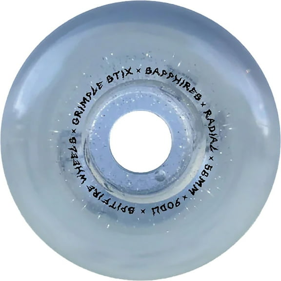 Spitfire Sapphire 90Du Cruiser Skateboard Wheels 90a 58mm Grimple Dust Clear/Silver