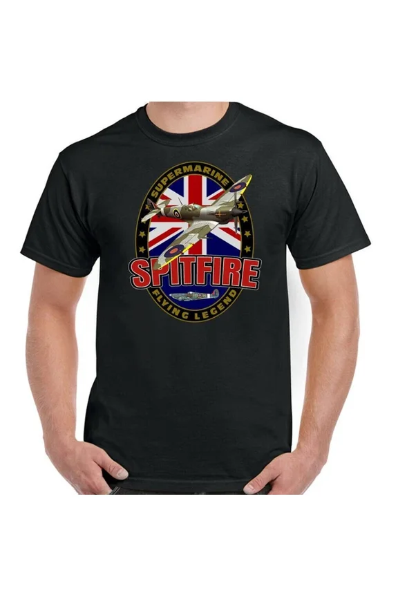 Spitfire T-Shirt Flying Legend Supermarine Battle Of Britain Raf Wwii, Vintage Birthday Gift