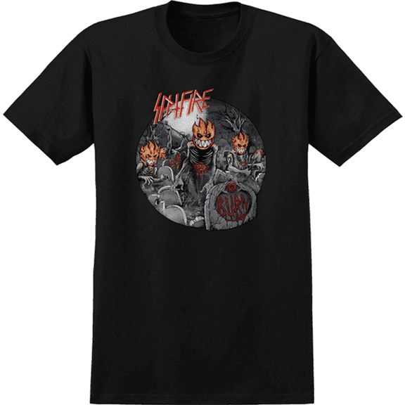 Spitfire Undead Short Sleeve T-Shirt Black, Small, Men's