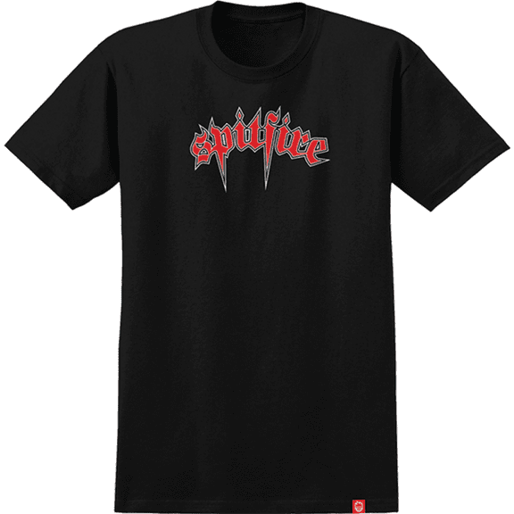 Spitfire Venom Short Sleeve T-Shirt Black Red White Black, Medium, Men's