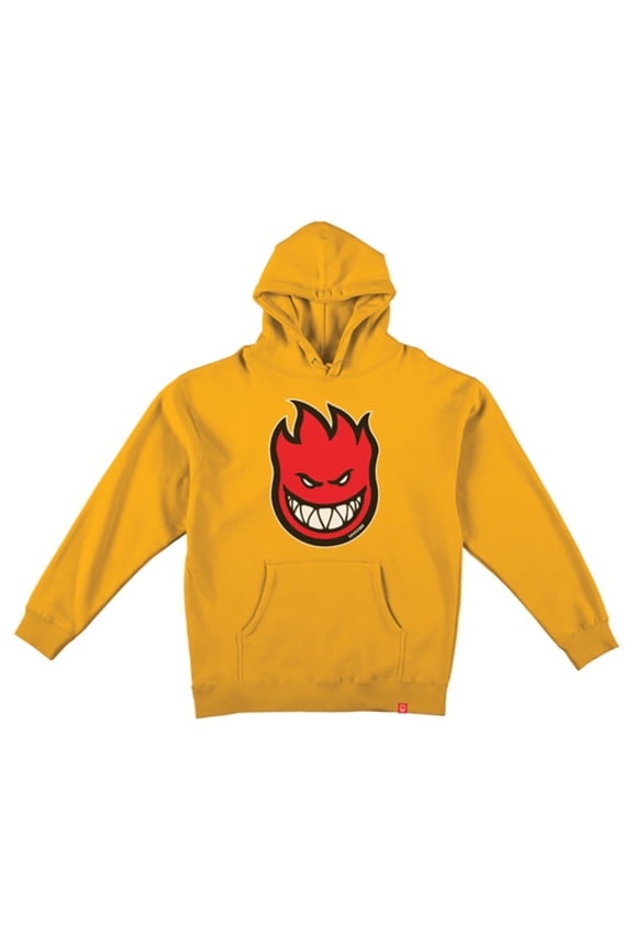 Wheels Bighead Fill Gold / Red / White / Black Men's Hooded Sweatshirt - Small