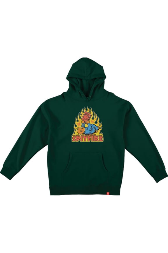 Wheels Demonseed Alpine Green Men's Hooded Sweatshirt - Medium